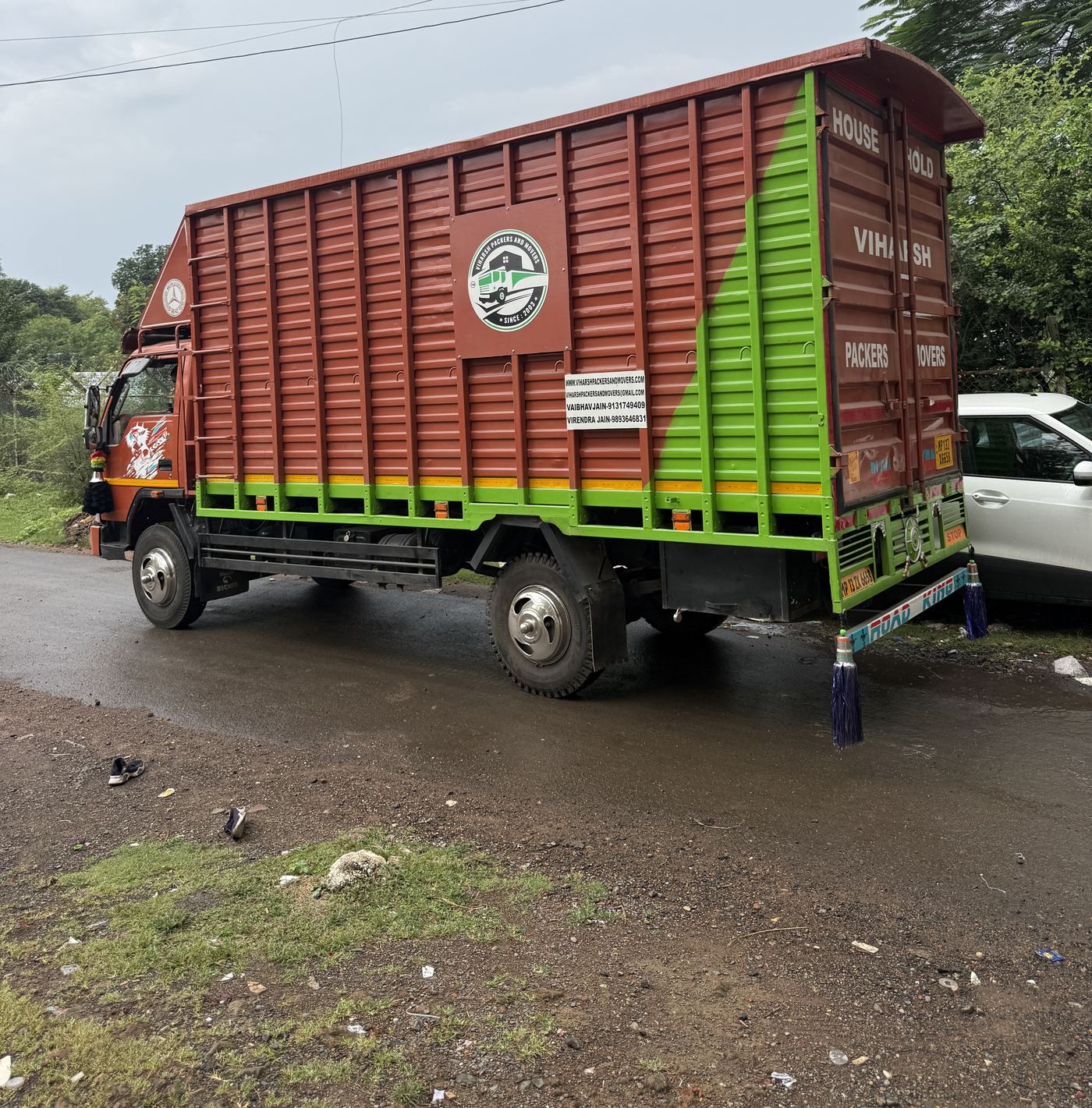 Viharsh Packers And Movers branded truck for office relocation